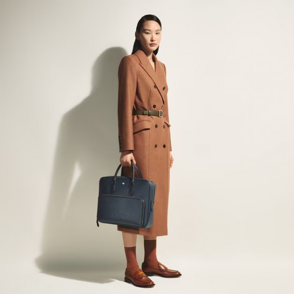 MONTBLANC Portadocumenti modello medio con tasca in pelle Sartorial