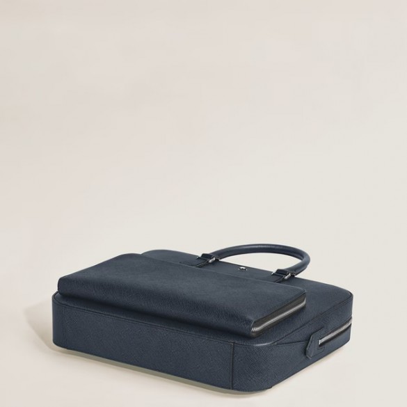 MONTBLANC Portadocumenti modello medio con tasca in pelle Sartorial