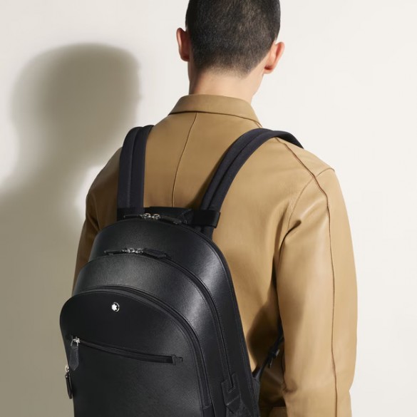 MONTBLANC Zaino modello medio con 3 compartimenti in pelle Sartorial
