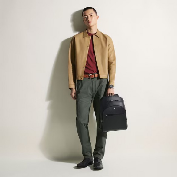 MONTBLANC Zaino modello medio con 3 compartimenti in pelle Sartorial